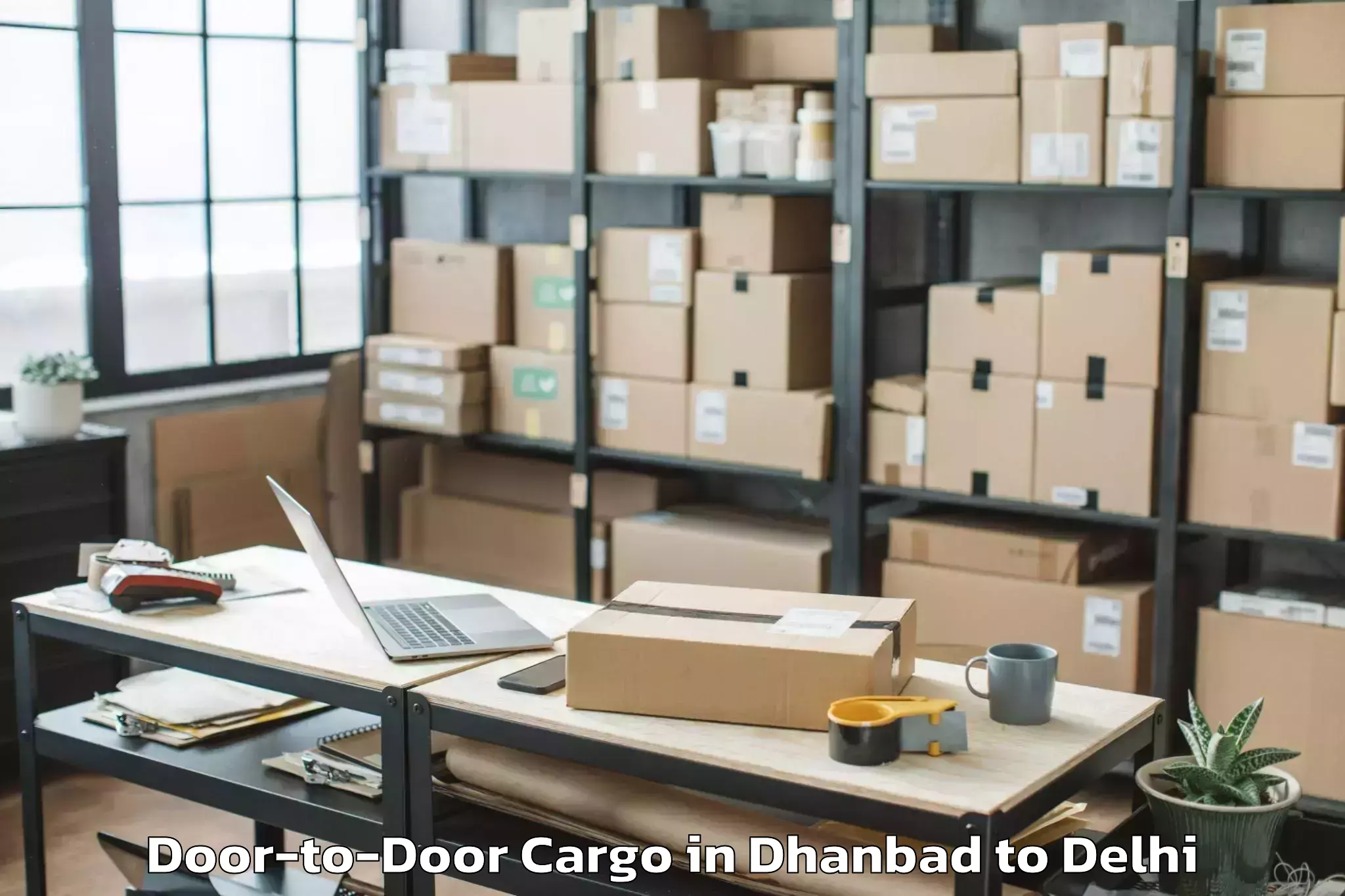 Top Dhanbad to Dlf Emporio Mall Door To Door Cargo Available